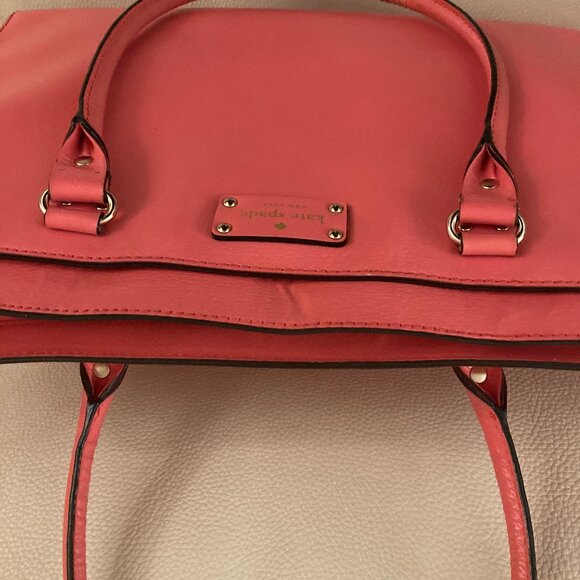 Kate Spade Wellsley Lg Leather Tote, Flamingo Pink - Picture 10 of 16